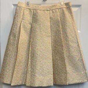 Brooks Brothers Cream and Pink A-Line Skirt